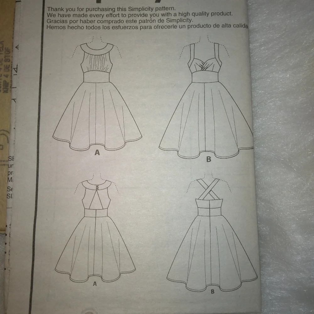 Simplicity 8051 Misses Retro Dress in 2 styles, size 10-18